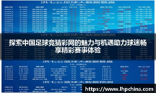 探索中国足球竞猜彩网的魅力与机遇助力球迷畅享精彩赛事体验